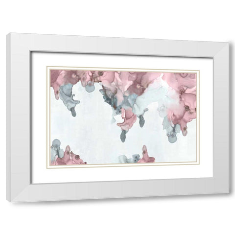 Bubblegum Pink I White Modern Wood Framed Art Print with Double Matting by PI Studio