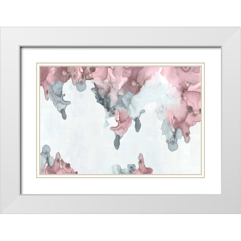 Bubblegum Pink I White Modern Wood Framed Art Print with Double Matting by PI Studio