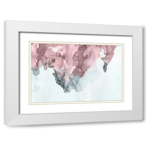Bubblegum Pink II White Modern Wood Framed Art Print with Double Matting by PI Studio