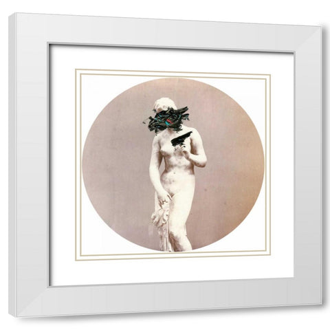 Disassociation I White Modern Wood Framed Art Print with Double Matting by PI Studio