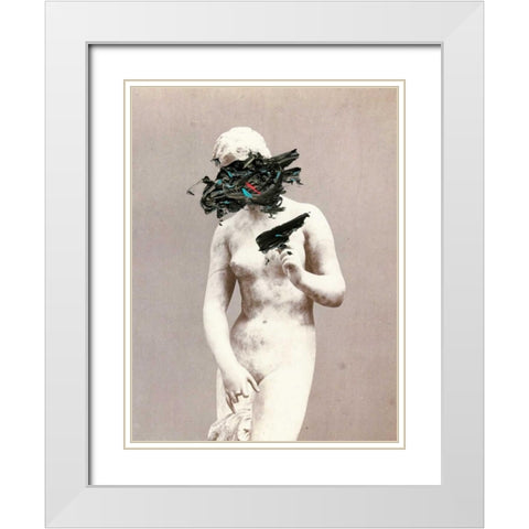 Disassociation II White Modern Wood Framed Art Print with Double Matting by PI Studio