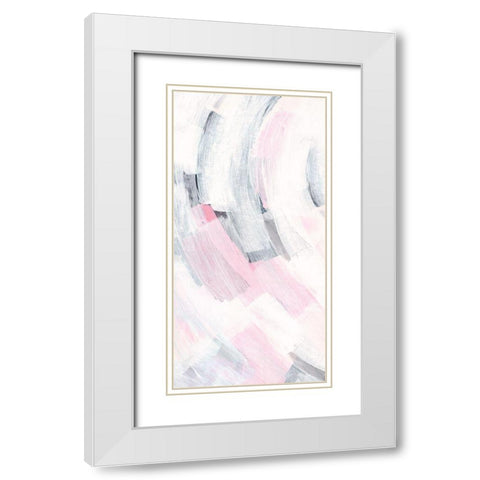 Neutral Breeze I White Modern Wood Framed Art Print with Double Matting by PI Studio