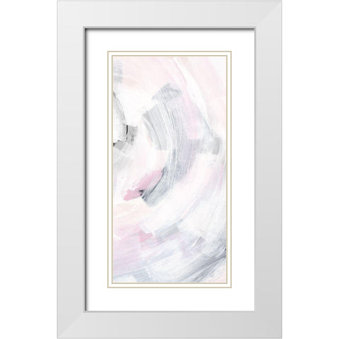 Neutral Breeze II White Modern Wood Framed Art Print with Double Matting by PI Studio