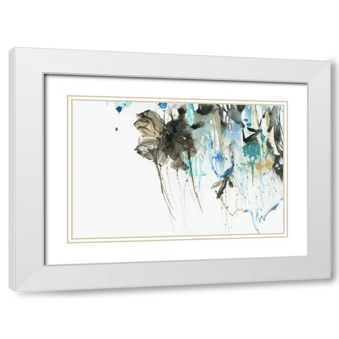 Water Splash I White Modern Wood Framed Art Print with Double Matting by PI Studio