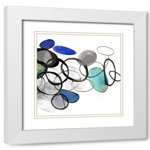 Installation II White Modern Wood Framed Art Print with Double Matting by PI Studio