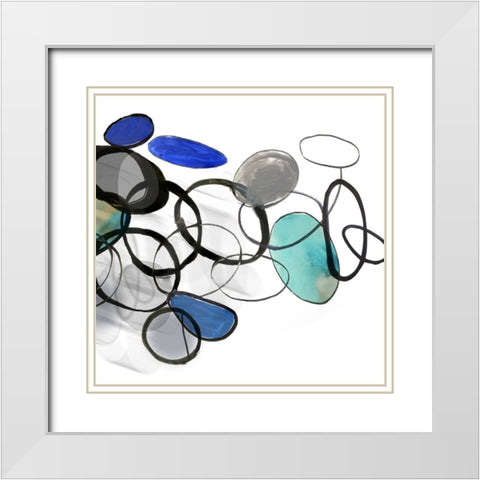 Installation II White Modern Wood Framed Art Print with Double Matting by PI Studio