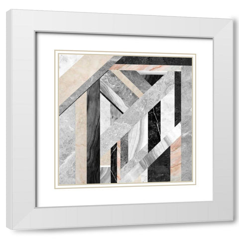 Paradox II White Modern Wood Framed Art Print with Double Matting by PI Studio