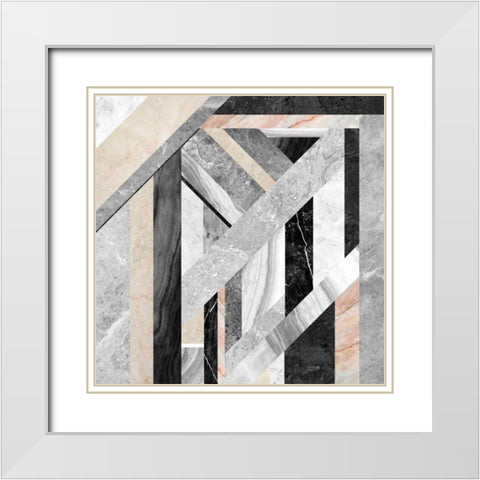 Paradox II White Modern Wood Framed Art Print with Double Matting by PI Studio