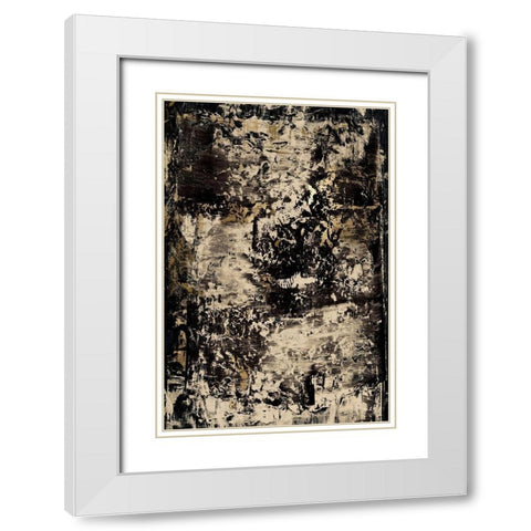 Slash II White Modern Wood Framed Art Print with Double Matting by PI Studio