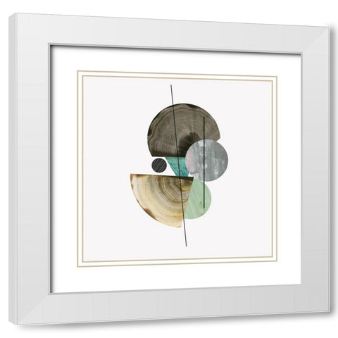 Semi I White Modern Wood Framed Art Print with Double Matting by PI Studio