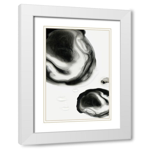 Neutral Blobs III White Modern Wood Framed Art Print with Double Matting by PI Studio