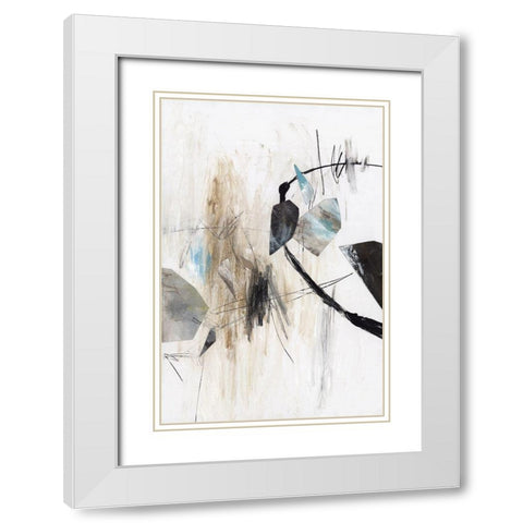 Inked in Black I White Modern Wood Framed Art Print with Double Matting by PI Studio