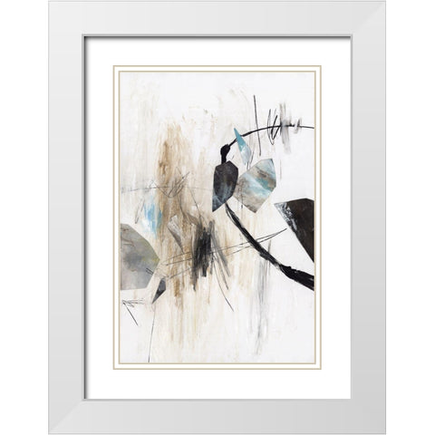 Inked in Black I White Modern Wood Framed Art Print with Double Matting by PI Studio