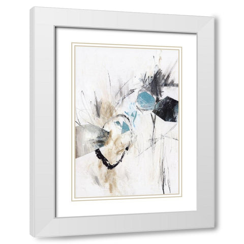 Inked in Black II White Modern Wood Framed Art Print with Double Matting by PI Studio