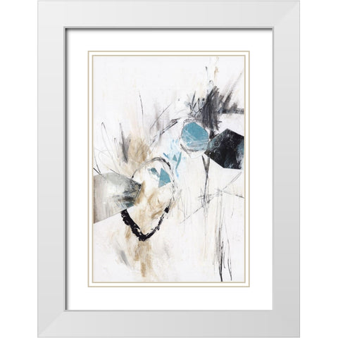 Inked in Black II White Modern Wood Framed Art Print with Double Matting by PI Studio