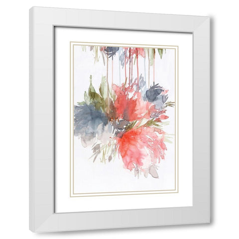 Splatter I White Modern Wood Framed Art Print with Double Matting by PI Studio