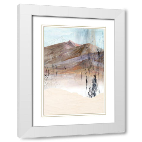 Deserted Mountain II White Modern Wood Framed Art Print with Double Matting by PI Studio