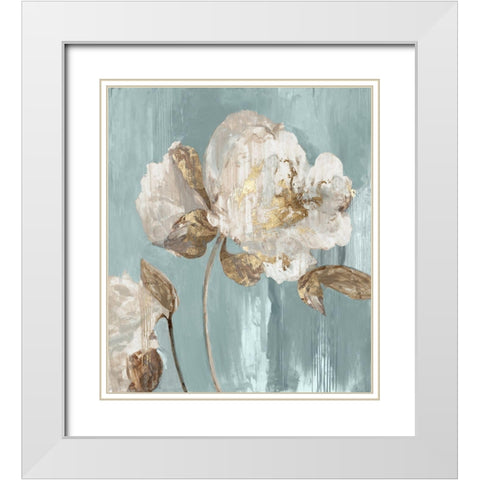 Golden Tulip White Modern Wood Framed Art Print with Double Matting by PI Studio