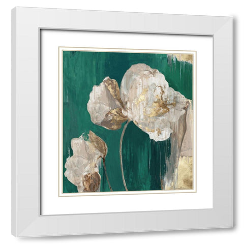 Golden Tulip White Modern Wood Framed Art Print with Double Matting by PI Studio