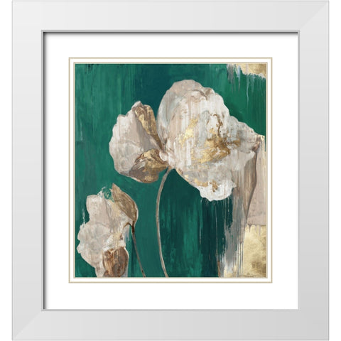 Golden Tulip White Modern Wood Framed Art Print with Double Matting by PI Studio