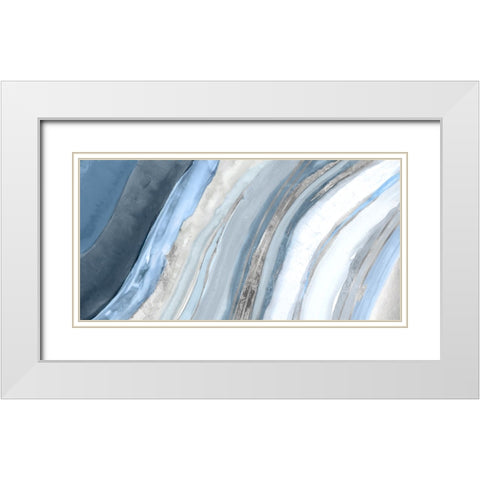 Geodic II White Modern Wood Framed Art Print with Double Matting by PI Studio