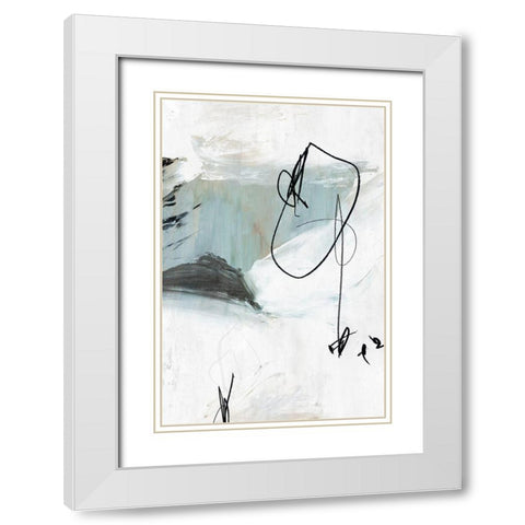 Tied I White Modern Wood Framed Art Print with Double Matting by PI Studio