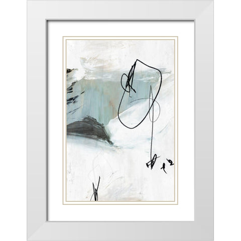 Tied I White Modern Wood Framed Art Print with Double Matting by PI Studio