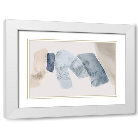 Tilted II  White Modern Wood Framed Art Print with Double Matting by PI Studio