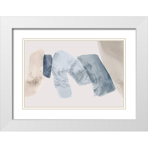 Tilted II  White Modern Wood Framed Art Print with Double Matting by PI Studio