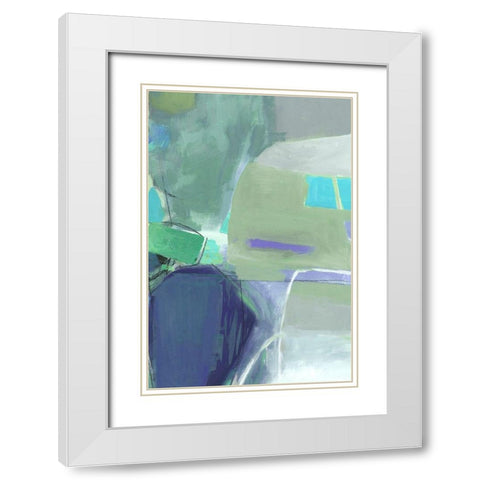 Green Envy II  White Modern Wood Framed Art Print with Double Matting by PI Gallerie