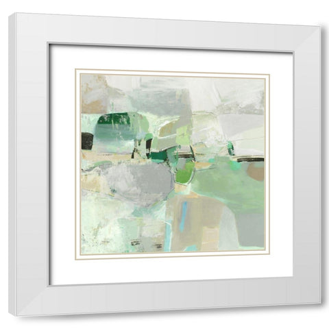 Verdurous  White Modern Wood Framed Art Print with Double Matting by PI Studio