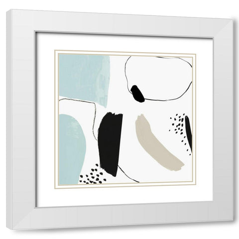 Integral I  White Modern Wood Framed Art Print with Double Matting by PI Studio