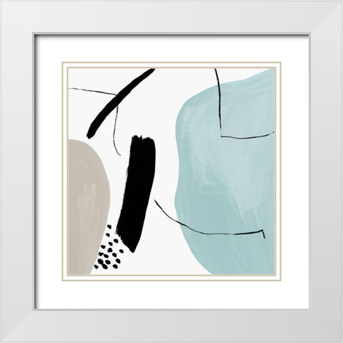 Integral II  White Modern Wood Framed Art Print with Double Matting by PI Studio