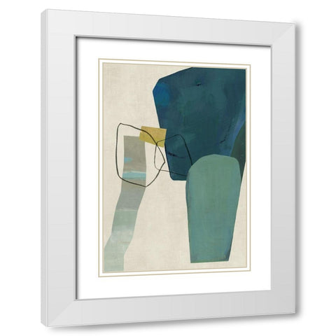 Midceuntry Green II Â  White Modern Wood Framed Art Print with Double Matting by PI Studio