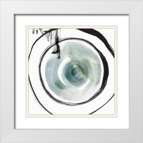 Perforation I  White Modern Wood Framed Art Print with Double Matting by PI Studio