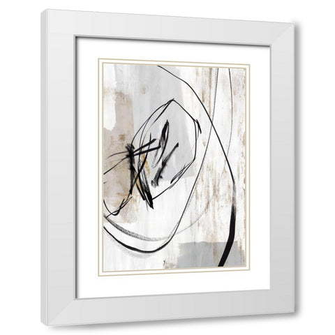 Indentation I  White Modern Wood Framed Art Print with Double Matting by PI Studio