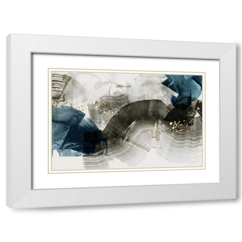 Laced II  White Modern Wood Framed Art Print with Double Matting by PI Studio