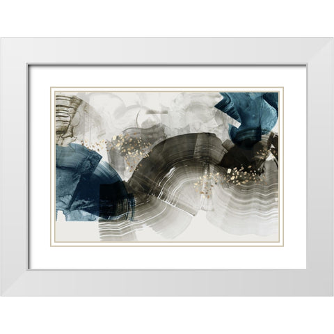 Laced II  White Modern Wood Framed Art Print with Double Matting by PI Studio