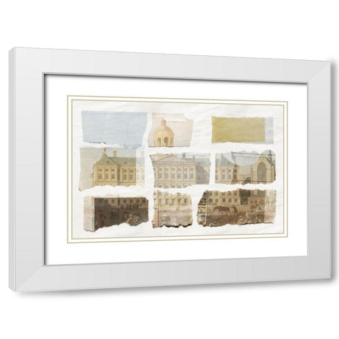 Old Town I White Modern Wood Framed Art Print with Double Matting by PI Studio