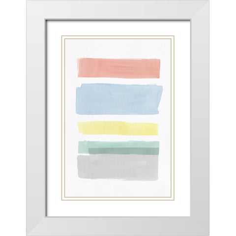 Charming I White Modern Wood Framed Art Print with Double Matting by PI Studio