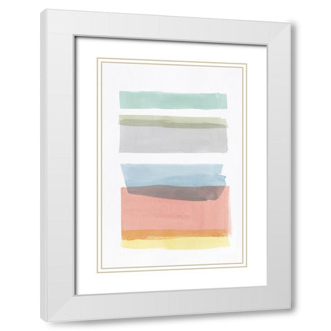 Charming II White Modern Wood Framed Art Print with Double Matting by PI Studio