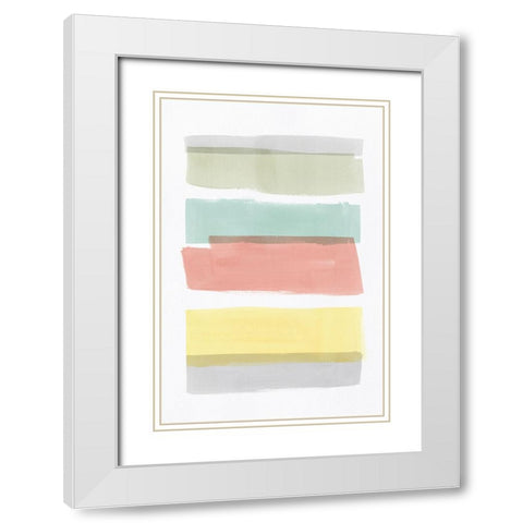 Charming III White Modern Wood Framed Art Print with Double Matting by PI Studio