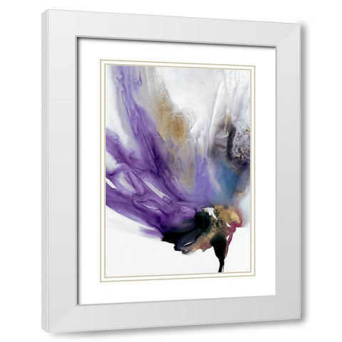 Violaceous I  White Modern Wood Framed Art Print with Double Matting by PI Studio