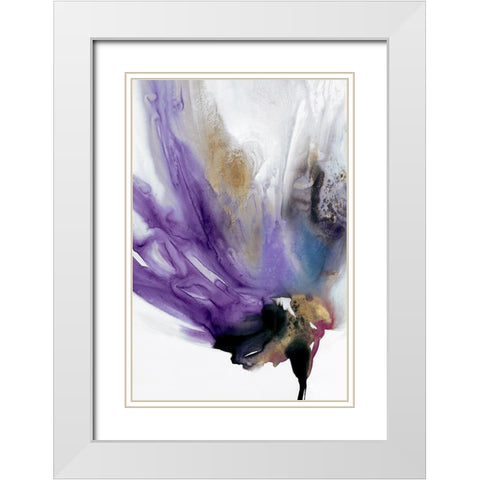 Violaceous I  White Modern Wood Framed Art Print with Double Matting by PI Studio