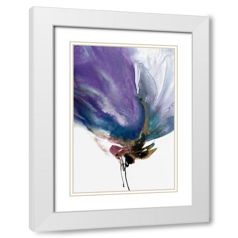 Violaceous IIÂ  White Modern Wood Framed Art Print with Double Matting by PI Studio