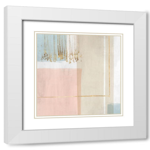 Blushed II  White Modern Wood Framed Art Print with Double Matting by PI Studio