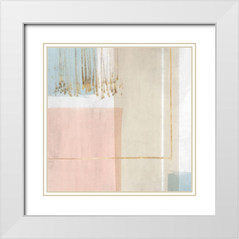 Blushed II  White Modern Wood Framed Art Print with Double Matting by PI Studio