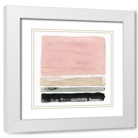 Rothkos Stripes II  White Modern Wood Framed Art Print with Double Matting by PI Studio