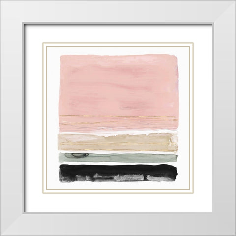 Rothkos Stripes II  White Modern Wood Framed Art Print with Double Matting by PI Studio