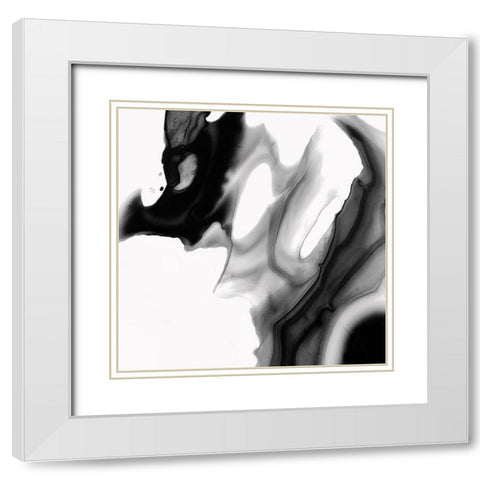 Rorschach III White Modern Wood Framed Art Print with Double Matting by PI Studio